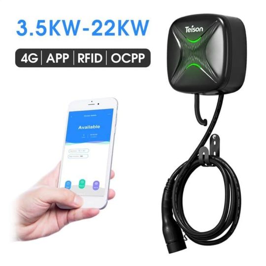 Stacja ładowania firmy TEISON 22 kW, z kablem 4m, T2, z aplikacją na telefon - obrazek 7