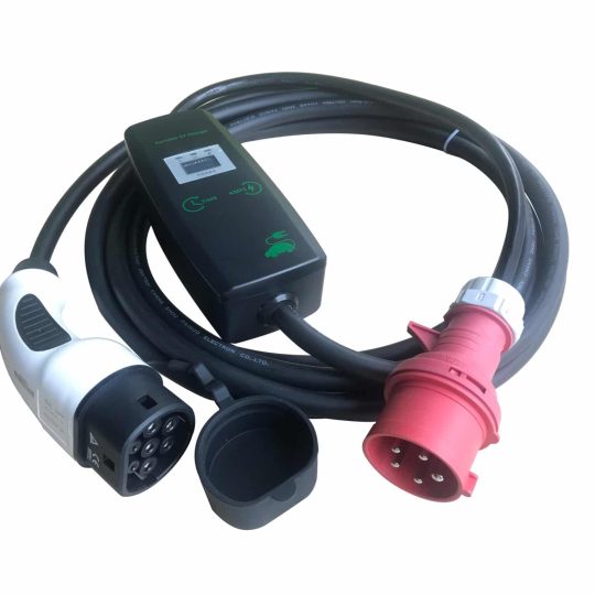 Przenośna ładowarka firmy KHONS, 11kW, 3x16A, kabel 5m, T2