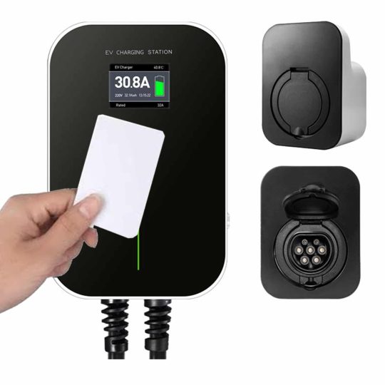 STACJA ŁADOWANIA EV, 22 kW z gniazdem T2, uruchamiana kartą RFID