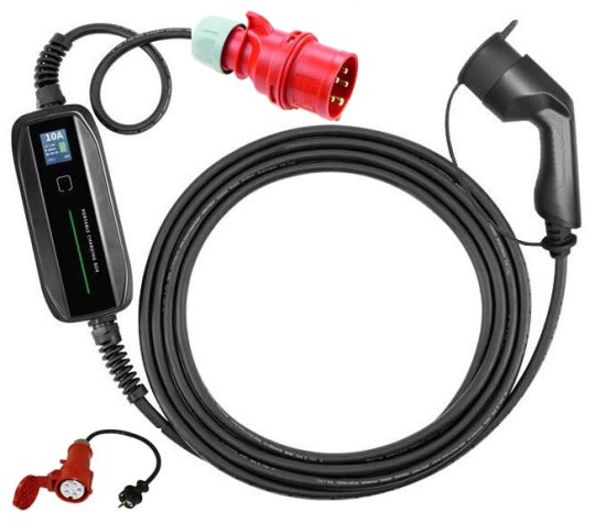 Przenośna ładowarka firmy KHONS, 22kW, kabel 5m, T2, App, Wifi, Bluetooth - obrazek 5